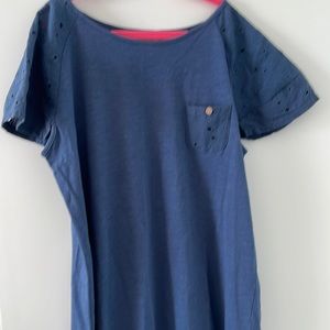 Zara girls navy tshirt with eyelet detail. New with tags